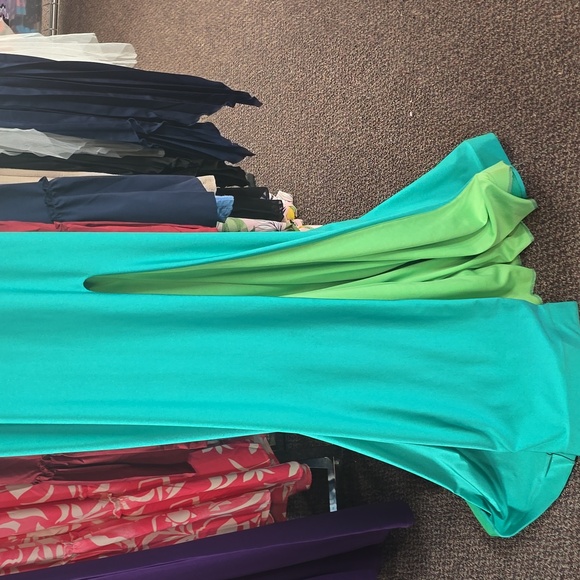 Bright Green Stretch Prom Dress - Picture 2 of 5